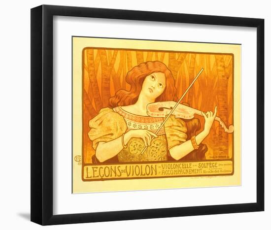 Lecons de Violon-Paul Berthon-Framed Art Print