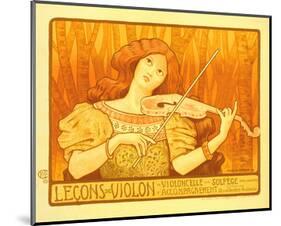 Lecons de Violon-Paul Berthon-Mounted Art Print