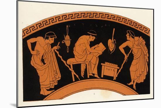 Lecture in Ancient Greece-George Scharf-Mounted Art Print