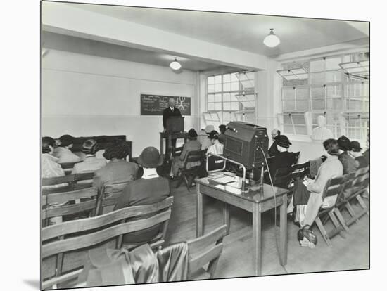 Lecture in Progress, City Literary Institute, London, 1939-null-Mounted Photographic Print