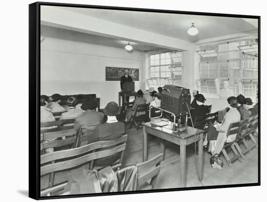 Lecture in Progress, City Literary Institute, London, 1939-null-Framed Stretched Canvas