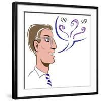 Lecturer - illustration-Neale Osborne-Framed Giclee Print