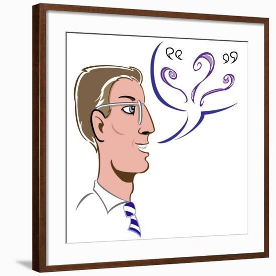 Lecturer - illustration-Neale Osborne-Framed Giclee Print