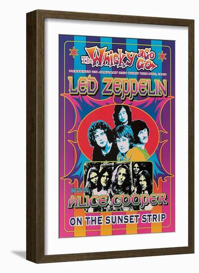 Led Zeppelin, Alice Cooper-Dennis Loren-Framed Art Print