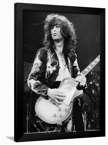 Led Zeppelin - Jimmy Page - Earls Court 1975-null-Framed Poster