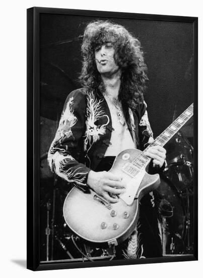 Led Zeppelin - Jimmy Page - Earls Court 1975-null-Framed Poster