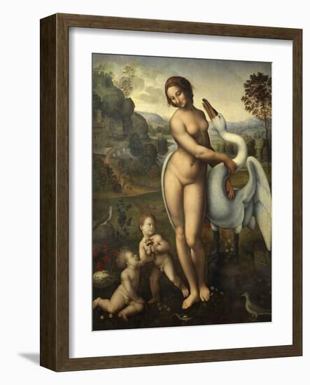 Leda and Swan-Leonardo da Vinci-Framed Giclee Print