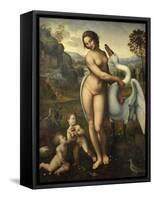 Leda and Swan-Leonardo da Vinci-Framed Stretched Canvas