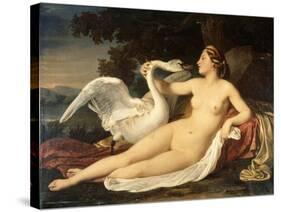 Leda and Swan-Cesare Mussini-Stretched Canvas