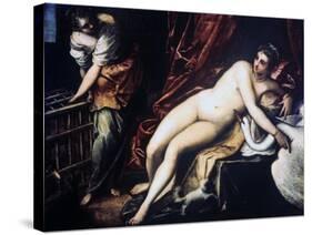 Leda and the Swan, 1550-1560-Jacopo Tintoretto-Stretched Canvas