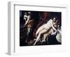 Leda and the Swan, 1550-1560-Jacopo Tintoretto-Framed Premium Giclee Print