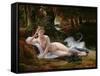 Leda and the Swan, 1832-Francois Edouard Picot-Framed Stretched Canvas