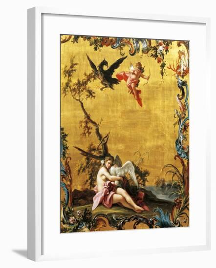 Leda and the Swan, by Filippo Falciatore-null-Framed Giclee Print