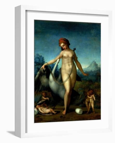 Leda and the Swan, c.1512-13-Jacopo da Carucci Pontormo-Framed Giclee Print