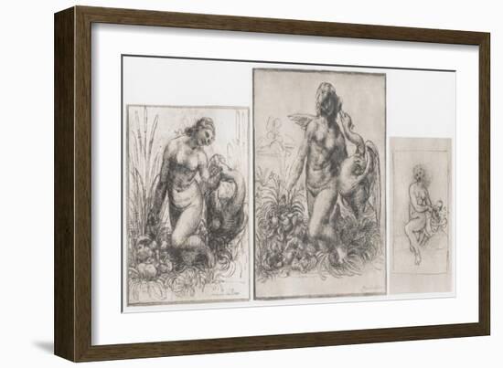 Leda and the Swan, C1504-1506-Leonardo da Vinci-Framed Giclee Print