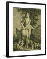 Leda and the Swan, Engraving-Philippe Triere-Framed Giclee Print