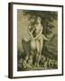 Leda and the Swan, Engraving-Philippe Triere-Framed Giclee Print