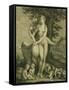 Leda and the Swan, Engraving-Philippe Triere-Framed Stretched Canvas