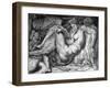 Leda, Engraved by Jacobus Bos, Boss or Bossius (Born circa 1520)-Michelangelo Buonarroti-Framed Giclee Print