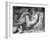 Leda, Engraved by Jacobus Bos, Boss or Bossius (Born circa 1520)-Michelangelo Buonarroti-Framed Giclee Print