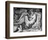 Leda, Engraved by Jacobus Bos, Boss or Bossius (Born circa 1520)-Michelangelo Buonarroti-Framed Giclee Print