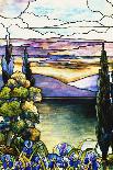 Leaded Glass Landscape Window, circa 1915-Lederle & Geisler-Framed Stretched Canvas