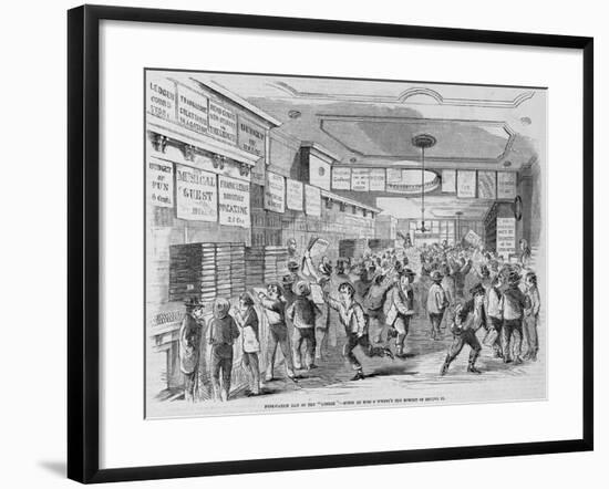 Ledger Day at Ross & Tousey-null-Framed Giclee Print