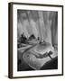 Lee Anderson Swimming Into Living Room of Raymond Loewy's House-Peter Stackpole-Framed Photographic Print