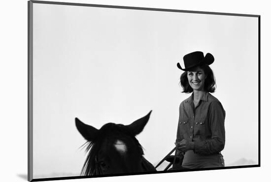 Lee Archer, 24, Riding a Horse at O.B. Llyod Stables in Scottsdale, Arizona, October 1960-Allan Grant-Mounted Photographic Print