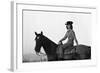 Lee Archer, 24, Riding a Horse at O.B. Llyod Stables in Scottsdale, Arizona, October 1960-Allan Grant-Framed Photographic Print