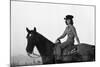 Lee Archer, 24, Riding a Horse at O.B. Llyod Stables in Scottsdale, Arizona, October 1960-Allan Grant-Mounted Photographic Print