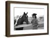 Lee Archer, 24, Riding a Horse at O.B. Llyod Stables in Scottsdale, Arizona, October 1960-Allan Grant-Framed Photographic Print