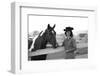 Lee Archer, 24, Riding a Horse at O.B. Llyod Stables in Scottsdale, Arizona, October 1960-Allan Grant-Framed Photographic Print
