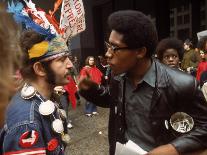 Yippie and Black Panther Confronting Each Other at the Riot Conspiracy Trial of the Chicago Eight-Lee Balterman-Photographic Print