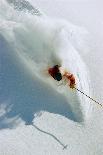 Dave Richards Skiing in Deep Powder Snow-Lee Cohen-Stretched Canvas