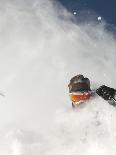 Dave Richards Skiing in Deep Powder Snow-Lee Cohen-Framed Stretched Canvas