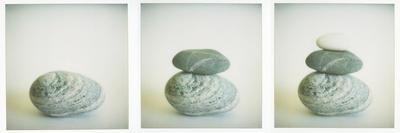 Polaroid Triptych of Sea-Worn Pebbles Created Using Three Polaroid Images-Lee Frost-Photographic Print