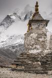 Mani Stones and prayer flags on a trail, Nepal.-Lee Klopfer-Photographic Print