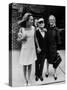 Lee Radziwill, Truman Capote, and Jane Howard Walking Arm in Arm While Leaving the Ivanhoe Theater-Pierre Boulat-Stretched Canvas