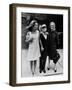 Lee Radziwill, Truman Capote, and Jane Howard Walking Arm in Arm While Leaving the Ivanhoe Theater-Pierre Boulat-Framed Premium Photographic Print