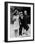 Lee Radziwill, Truman Capote, and Jane Howard Walking Arm in Arm While Leaving the Ivanhoe Theater-Pierre Boulat-Framed Premium Photographic Print