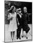 Lee Radziwill, Truman Capote, and Jane Howard Walking Arm in Arm While Leaving the Ivanhoe Theater-Pierre Boulat-Mounted Premium Photographic Print