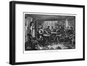 Lee Surrenders to Grant-null-Framed Art Print