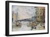 Leeds Bridge from Aire and Calder Navigation Wharf, 1911-Arthur Netherwood-Framed Giclee Print