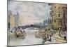 Leeds Bridge from Aire and Calder Navigation Wharf, 1911-Arthur Netherwood-Mounted Giclee Print