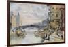 Leeds Bridge from Aire and Calder Navigation Wharf, 1911-Arthur Netherwood-Framed Giclee Print