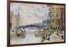 Leeds Bridge from Aire and Calder Navigation Wharf, 1911-Arthur Netherwood-Framed Giclee Print