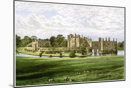 Leeds Castle, Kent, Home of the Wykeham-Martin Family, C1880-Benjamin Fawcett-Mounted Premium Giclee Print