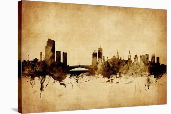 Leeds England Skyline-Michael Tompsett-Stretched Canvas