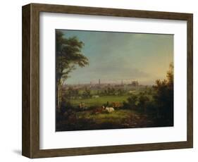 Leeds from the Meadows, C.1825-Joseph Rhodes-Framed Giclee Print
